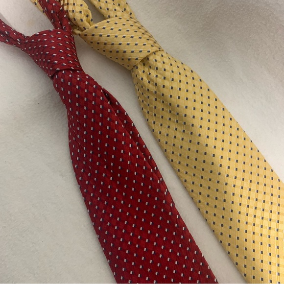 Classic Red and Yellow Patterned Ties - Picture 11 of 16